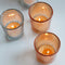 Casa Duniya's Gold and Silver Glass Payal Votives with Tealight Lit Candles