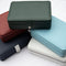 Casa Duniya's Leather Rectangular Jewelry Boxes in Red, Navy, Green, Turquoise and White