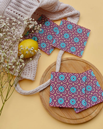 Casa Duniya Acrylic Coasters Rosella Acrylic Coasters (set of 4)