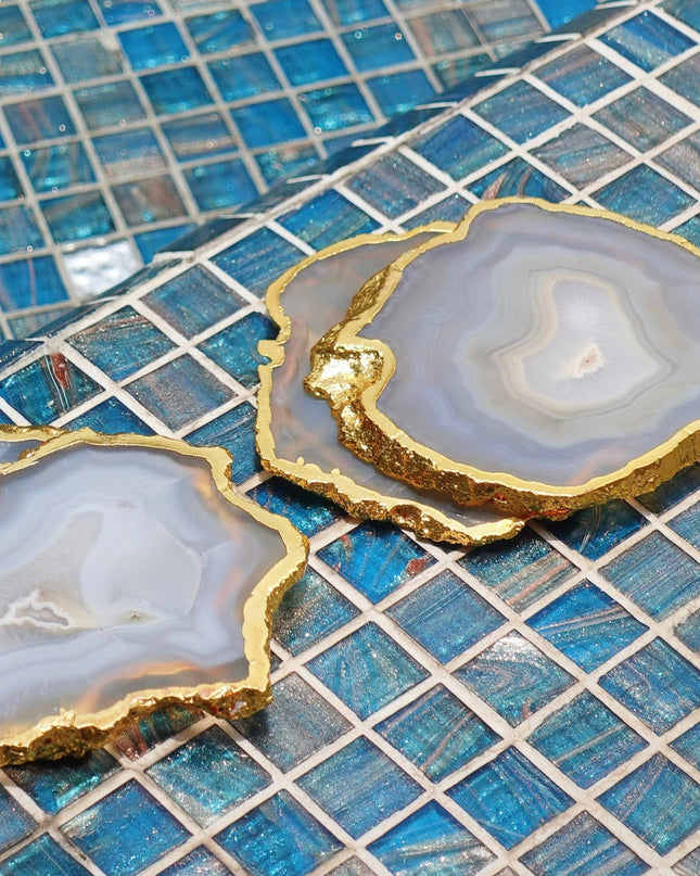 Casa Duniya Agate Coasters Kesseki Coasters (set of 4)