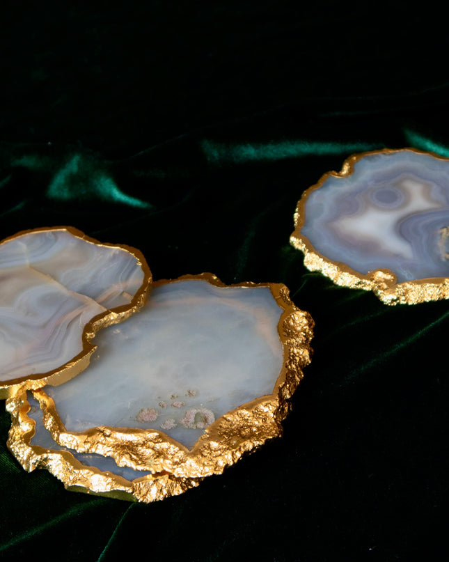 Casa Duniya Agate Coasters Kesseki Coasters (set of 4)