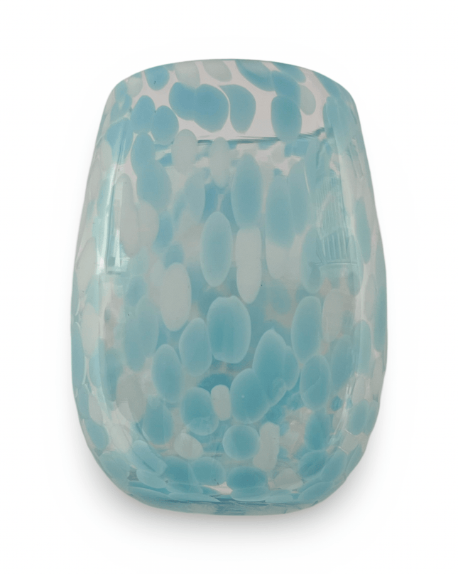 Casa Duniya Blown Glass Water Glasses Light Blue Bianca Water Glass