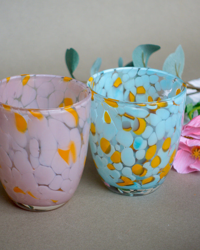 Casa Duniya Blown Glass Water Glasses Lucia Water Glass