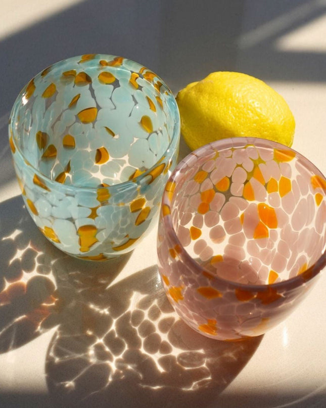 Casa Duniya Blown Glass Water Glasses Lucia Water Glass