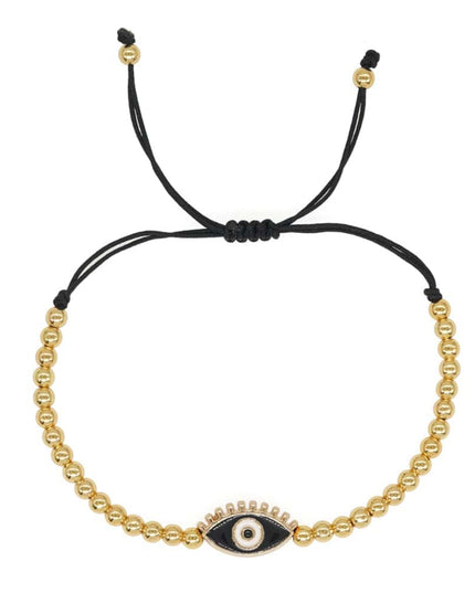 Casa Duniya Evil Eye Beaded Adjustable Bracelets Black Evil Eye Rakhis