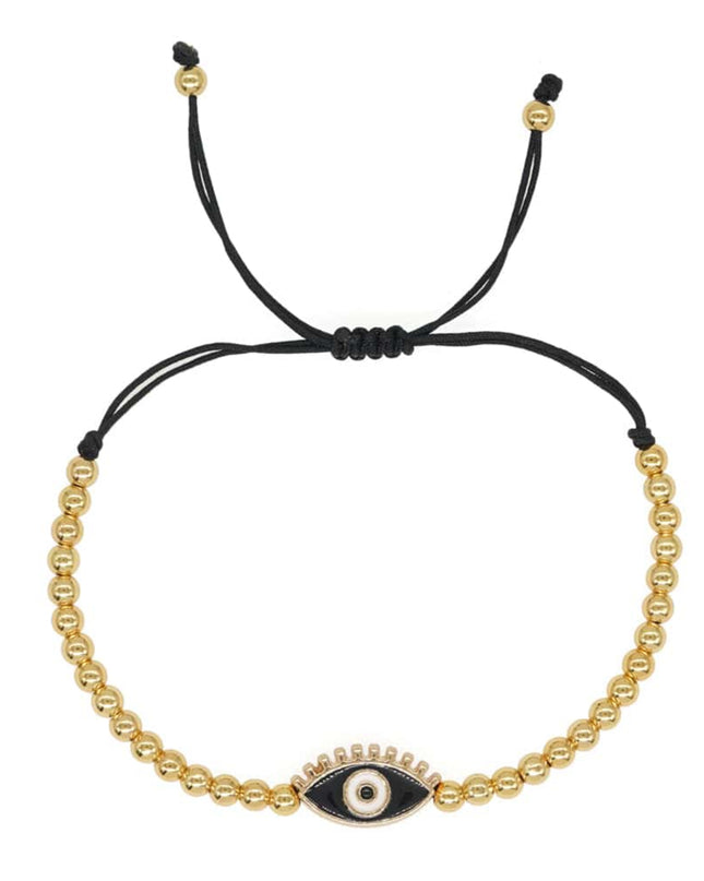 Casa Duniya Evil Eye Beaded Adjustable Bracelets Black Evil Eye Rakhis