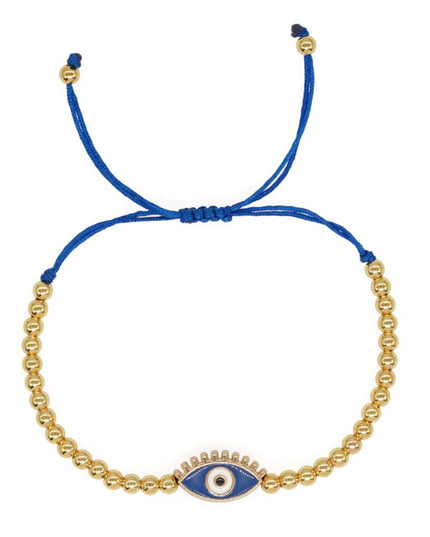 Casa Duniya Evil Eye Beaded Adjustable Bracelets Blue Evil Eye Rakhis