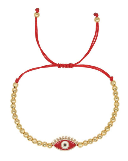 Casa Duniya Evil Eye Beaded Adjustable Bracelets Red Evil Eye Rakhis