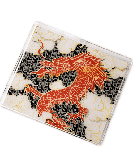 Casa Duniya Dragon Design Decorative Tray Lina Tray