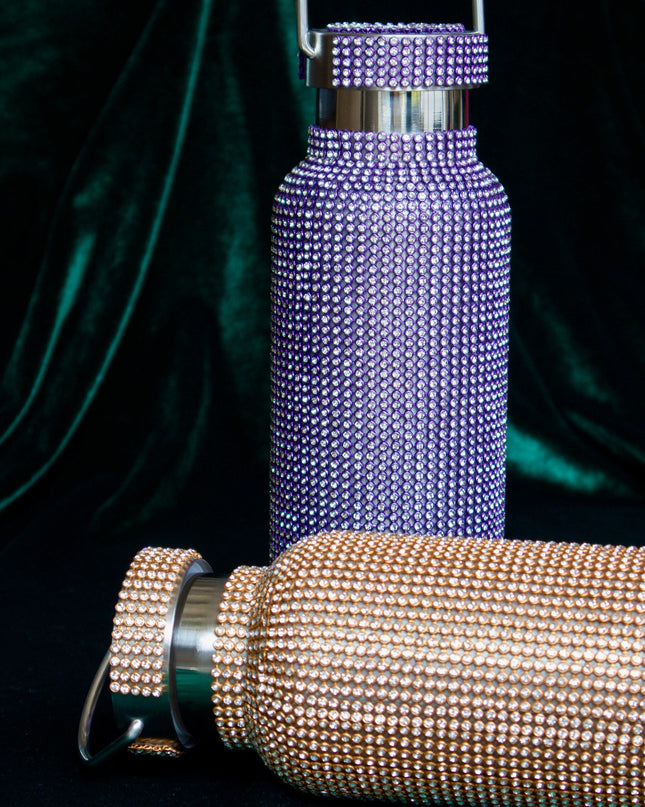 Casa Duniya Embellished Crystal Water Bottle Rhinestone Water Bottle