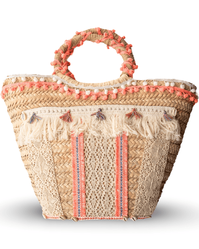 Casa Duniya Embroidered Beach Bag & Hat Tangier Beach Bag and Hat Set