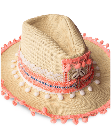 Casa Duniya Embroidered Beach Bag & Hat Tangier Beach Bag and Hat Set