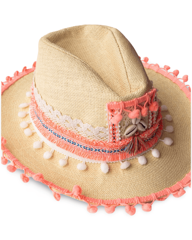 Casa Duniya Embroidered Beach Bag & Hat Tangier Beach Bag and Hat Set