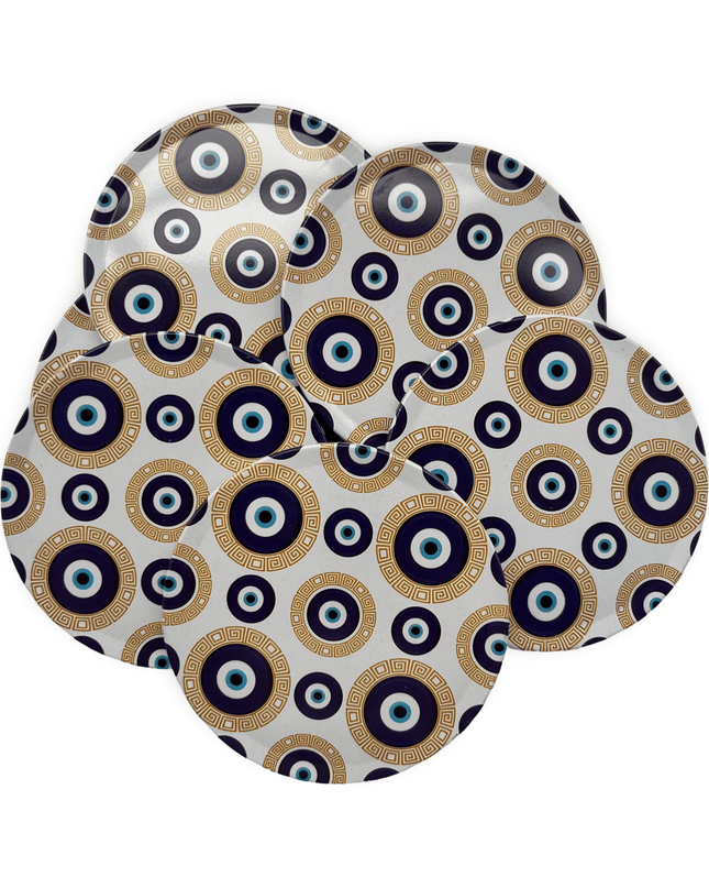 Casa Duniya Evil Eye Decorative Coasters Aluminium Nazar Coaster