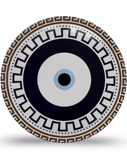 Casa Duniya Evil Eye Decorative Coasters Aluminium Nazar Coaster (set of 2)