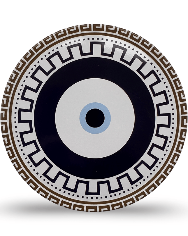 Casa Duniya Evil Eye Decorative Coasters Aluminium Nazar Coaster (set of 2)