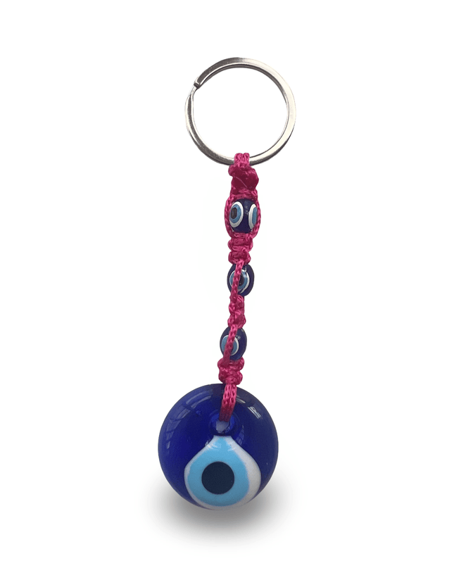 Casa Duniya Evil Eye Decorative Keychain Hot Pink Zara Turkish Evil Eye Keychain