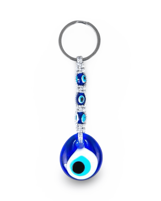 Casa Duniya Evil Eye Decorative Keychain Light Blue Zara Turkish Evil Eye Keychain