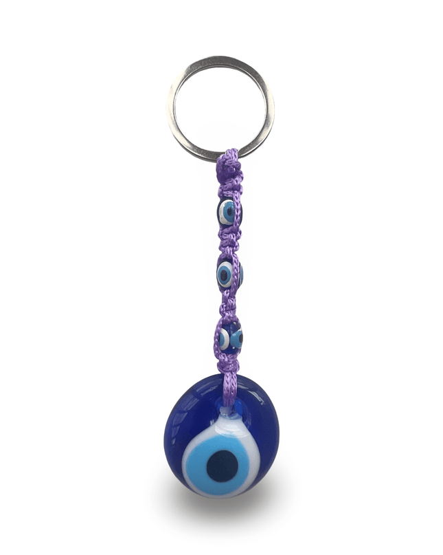 Casa Duniya Evil Eye Decorative Keychain Lilac Zara Turkish Evil Eye Keychain
