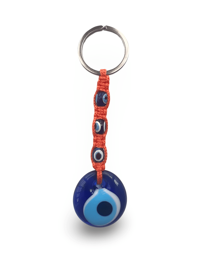 Casa Duniya Evil Eye Decorative Keychain Orange Zara Turkish Evil Eye Keychain