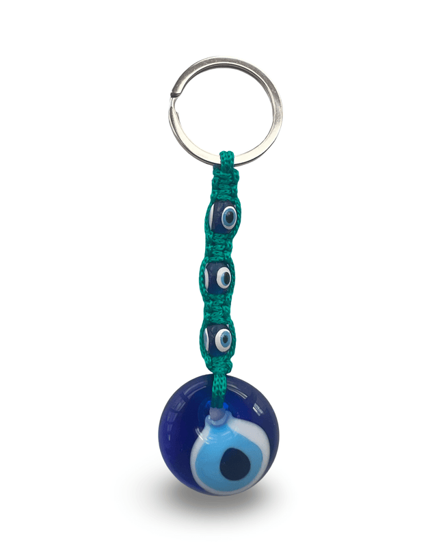 Casa Duniya Evil Eye Decorative Keychain Teal Zara Turkish Evil Eye Keychain