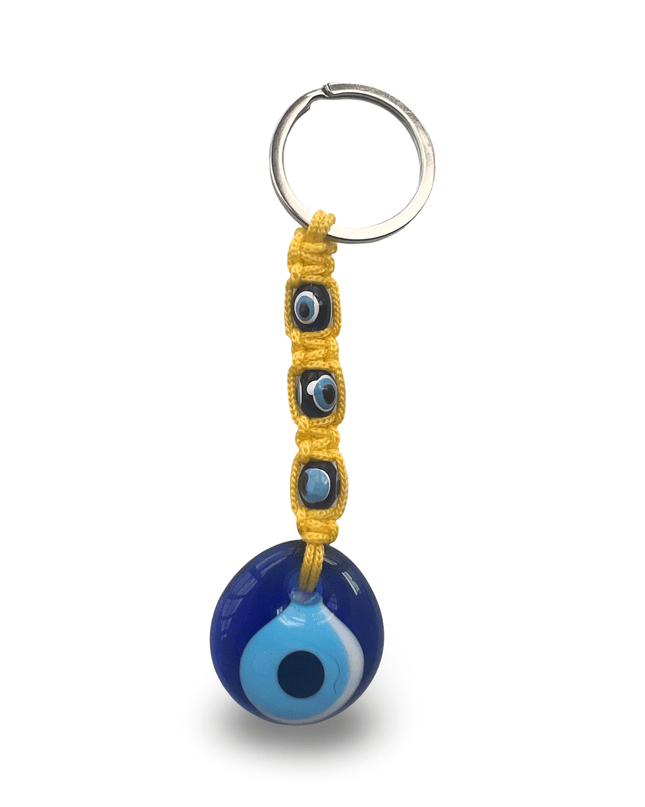 Casa Duniya Evil Eye Decorative Keychain Yellow Zara Turkish Evil Eye Keychain