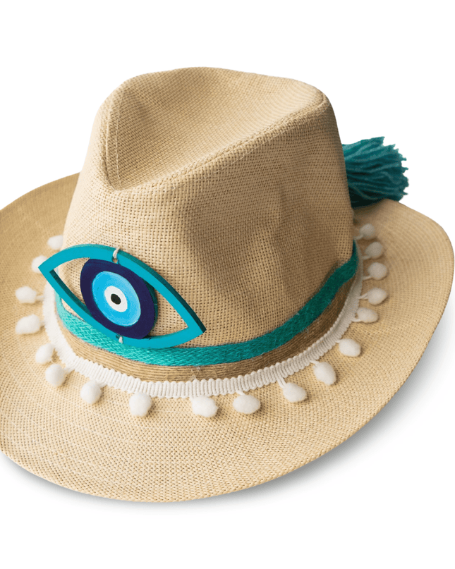 Casa Duniya Evil Eye Design Beach Bag & Hat Bodrum Beach Bag & Hat Set