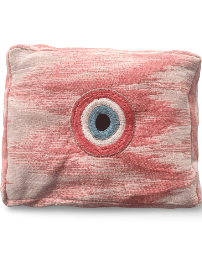 Casa Duniya Evil Eye Embroidered Cosmetic & Toiletry Bags Coral Ohana Cosmetic Pouch