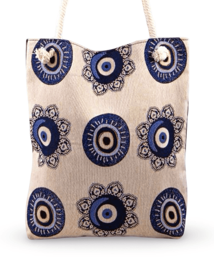 Casa Duniya Evil Eye Tote Bag Byblos Evil Eye Canvas Beach Bag