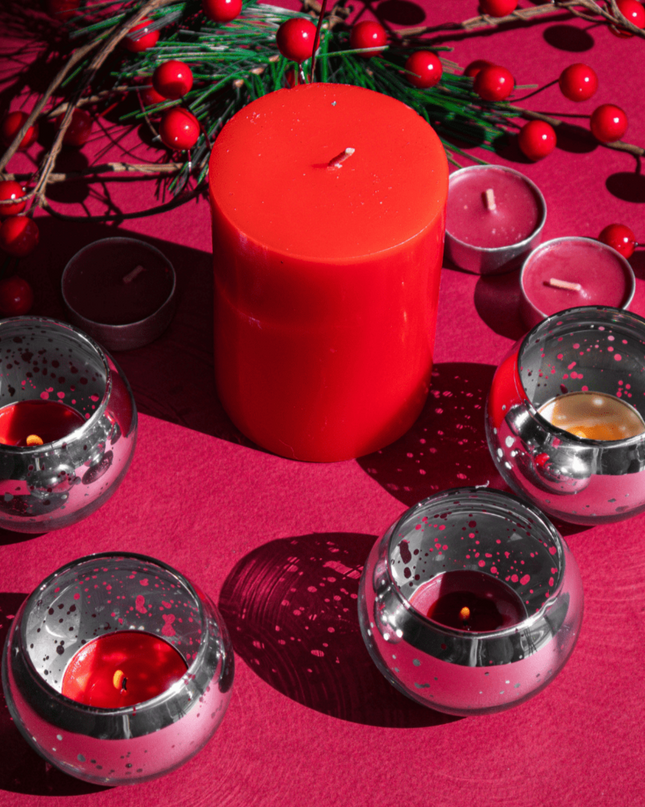 Casa Duniya Glass Candle Holder Round Shama Candle Holder