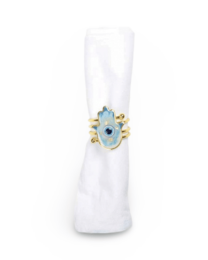 Casa Duniya Hamsa Napkin Ring Set Hamsa Napkin Ring (set of 4)