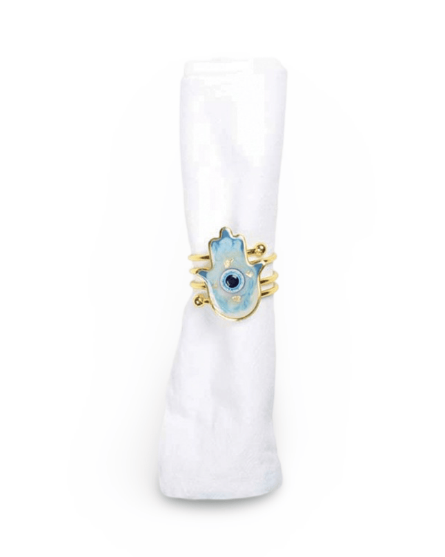 Casa Duniya Hamsa Napkin Ring Set Hamsa Napkin Ring (set of 4)