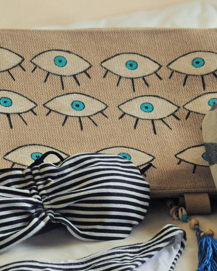 Casa Duniya Hand-Painted Canvas Tote Bag Nissi Canvas Beach Bag