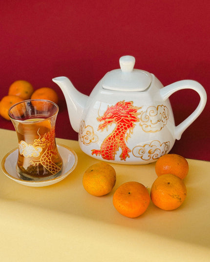 Casa Duniya Hand-Painted Ceramic Teapot Lina Teapot