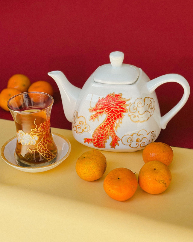 Casa Duniya Hand-Painted Ceramic Teapot Lina Teapot