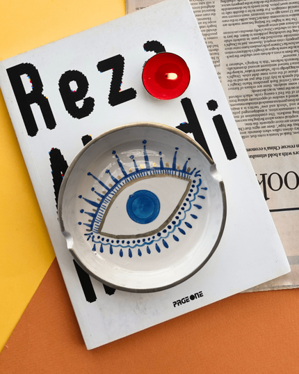 Casa Duniya Hand-Painted Evil Eye Ashtray Shanti Ashtray