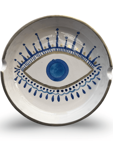 Casa Duniya Hand-Painted Evil Eye Ashtray Shanti Ashtray