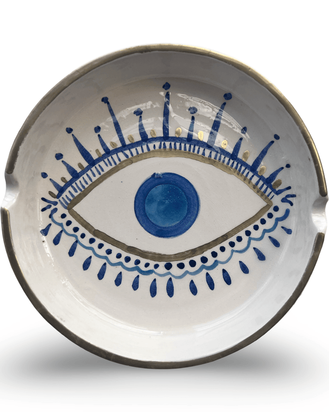 Casa Duniya Hand-Painted Evil Eye Ashtray Shanti Ashtray