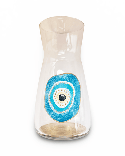 Casa Duniya Hand-Painted Evil Eye Water Carafe Aliya Water Carafe