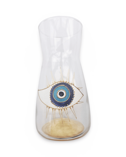 Casa Duniya Hand-Painted Evil Eye Water Carafe Nora Water Carafe