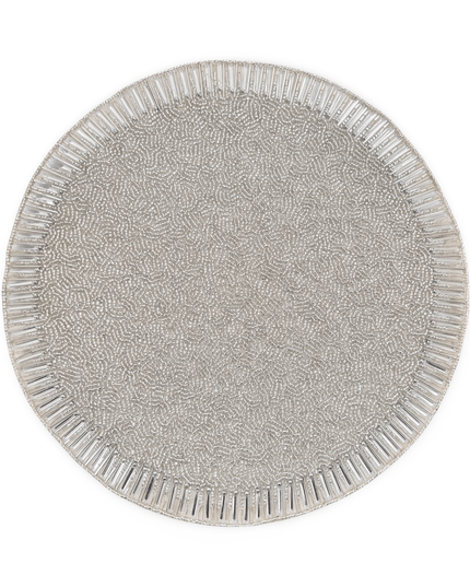 Casa Duniya Handcrafted Placemat Silver Sundara Placemat