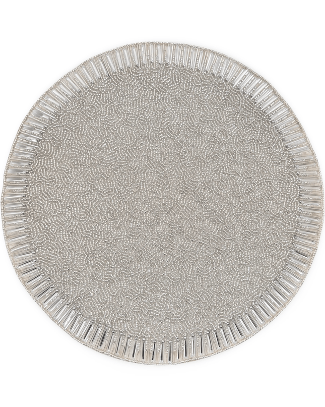 Casa Duniya Handcrafted Placemat Silver Sundara Placemat