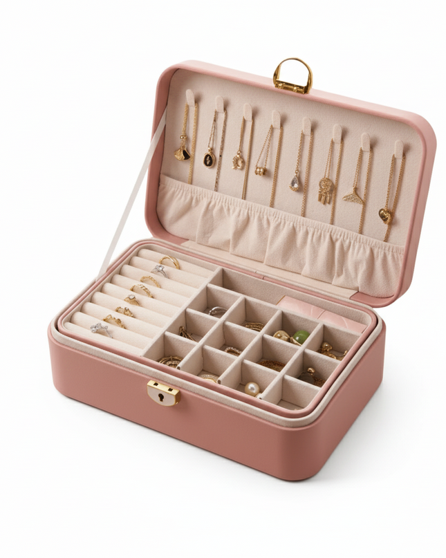 Casa Duniya Large Jewelry Organizers Pink Large Rectangular Jewelry Boxes