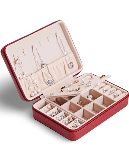 Casa Duniya Leather Jewelry Storage Red Rectangular Jewelry Boxes