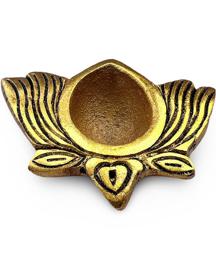 Casa Duniya Metal Diya Holders Gold Metal Diya Holder