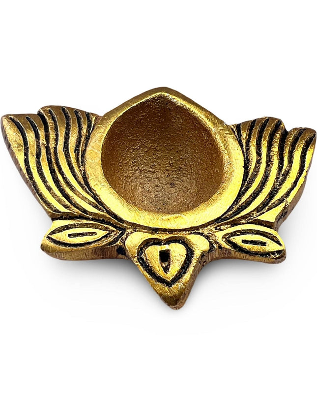 Casa Duniya Metal Diya Holders Gold Metal Diya Holder