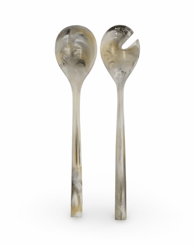 Casa Duniya Resin Salad Servers Gray Colorful Resin Salad Servers