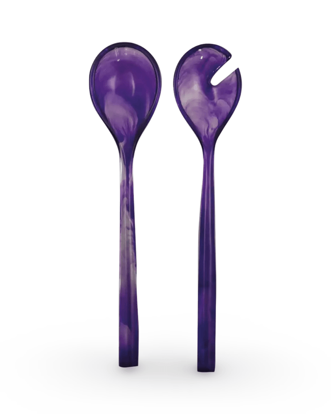 Casa Duniya Resin Salad Servers Purple Colorful Resin Salad Servers