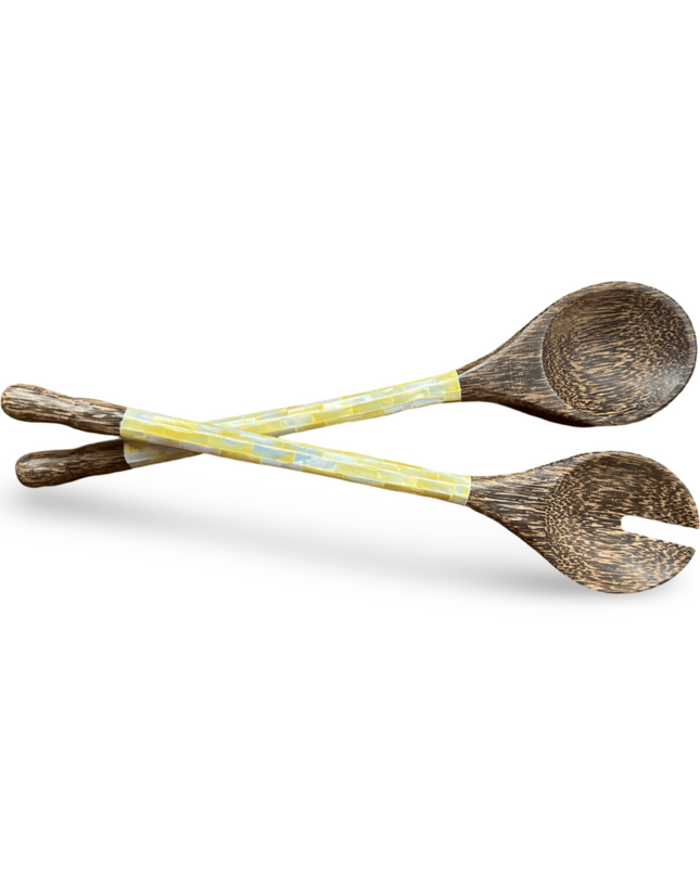 Casa Duniya Handcrafted Salad Servers Glykini Salad Server