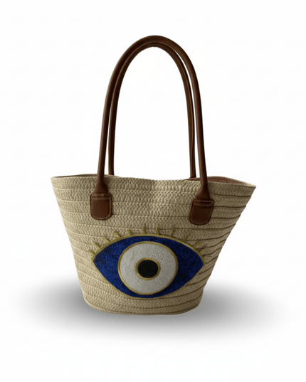 Casa Duniya Sequins Evil Eye Tote Bag Jahra Evil Eye Beach Bag